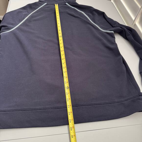 Rhone x Peloton Spellout Logo Cycling Pullover Athletic Hoodie Navy Blue Men XL - Picture 9 of 9